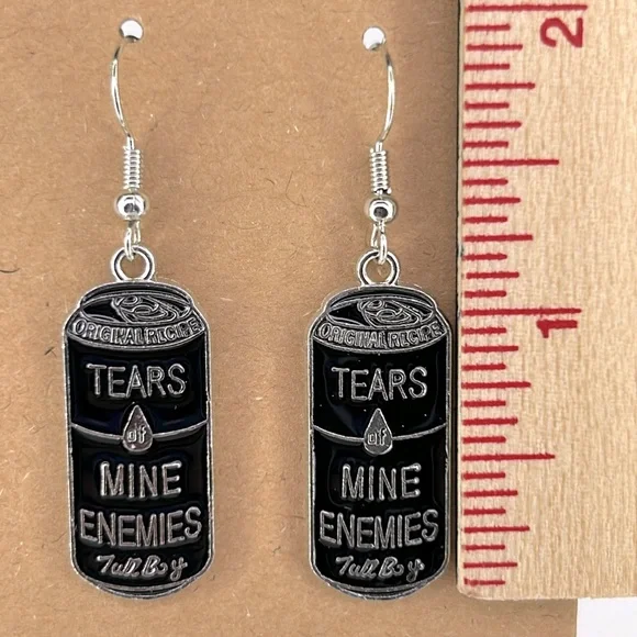 “Tears of my enemies” Dangle Earrings - Picture 2 of 2